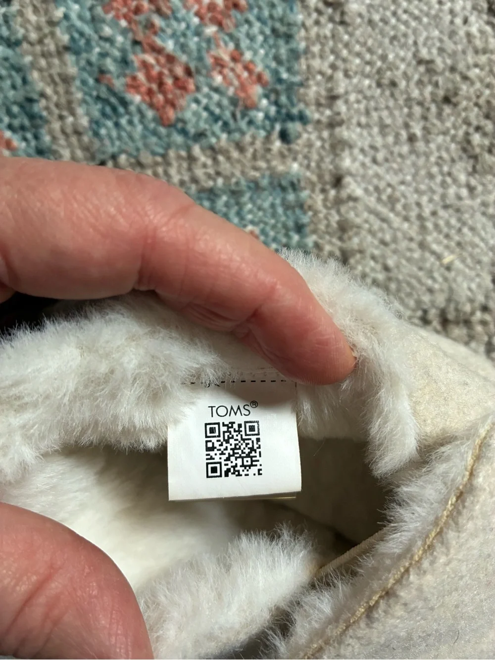 TOMS Textile Slippers with Faux Fur